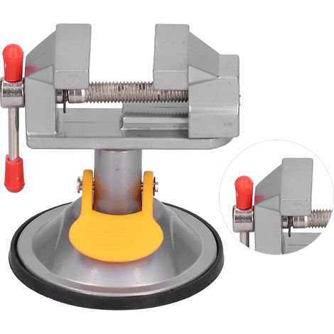 Étau de Bureau Mini avec Ventouse en Acier 45, Rotation 360° pour Travail du Verre et Métal - Outil Compact Polyvalent (1/5)