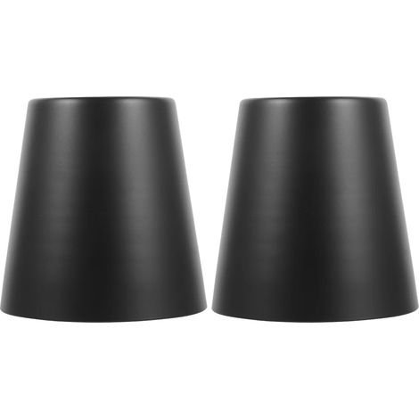 2er-Pack schwarze runde Lampenschirme aus Eisen für Decken-, Tisch- und Stehlampen im modernen Design (1/5)