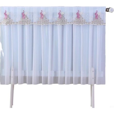 CCYKXA Cache-radiateur pour protection contre la poussière - Tissu décoratif pour systèmes de chauffage - Facile à installer - (180 x 70 cm)