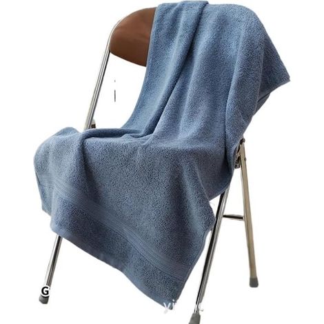 Toalla de baño 100% algodón - 60x120 cm - Azul (1/5)