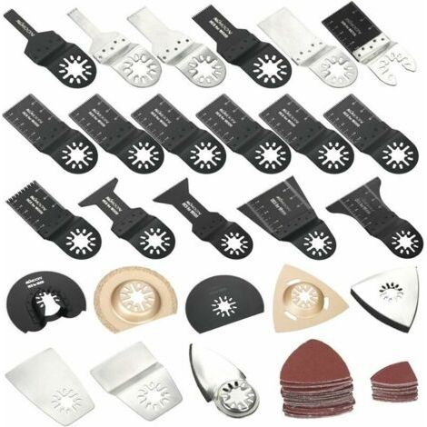 Kit d'accessoires pour lames de scie à outils multifonctions, KKmoon 100 pièces lames oscillantes Multimaster, pour accessoire multifonction Dremel Fein Multimaster Makita Bosch Rockwell Sonicrafter W