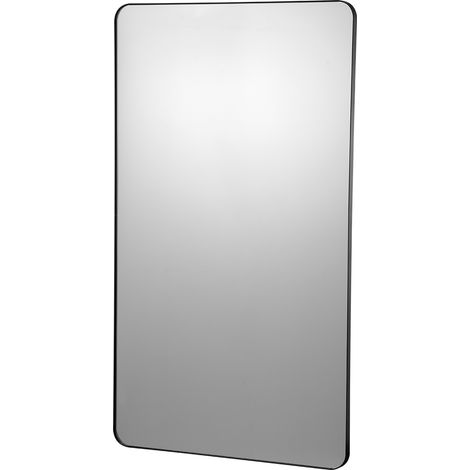 Mophorn Schminkspiegel zur Wandmontage, 0,15 Zoll dick, 30 x 48 Zoll großer Spiegel mit Rahmen aus Aluminiumlegierung und explosionsgeschützter Folie