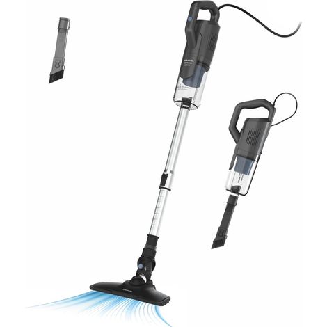 Aspirateur Balai Ultra léger 600 W Puissance d'aspiration 16 kPa Système cyclonique Filtre HEPA Réservoir 800 ML Maniabilité à 180° Accessoires (1/5)