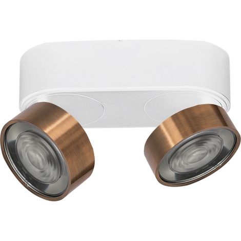 Hole Applique e Plafoniera LED 13W 3000K CRI90 Bianco/Rame - Lampada da soffitto e parete in alluminio pressofuso - Rossini Illuminazione (1/5)