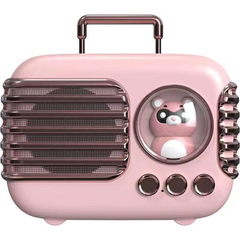 Enceinte Bluetooth rétro sans fil, petite enceinte vintage avec son stéréo, mini enceinte portable pour valise, petite enceinte vintage créative et élégante pour la maison. (1/5)
