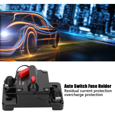 Porte-fusible autoréarmable rouge pour voiture, disjoncteur réarmable, porte-fusible à commutation automatique, DC12-42 V250A (1/5)