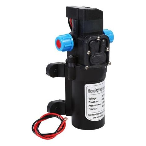 Pompe à Eau Haute Pression, DC 12V 5 L/Min Pompe à Eau Diaphragme Pompe de Pulvérisateur à Amorçage Automatique 116 PSI avec Pinces pour Bateau de Plaisance RV Camping car (1/5)