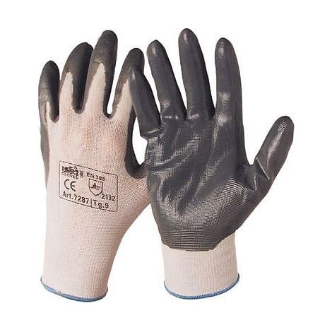 60 PAIA DI GUANTI DA LAVORO SPALMATI NYLON / NITRILE MISURA 9 guanto coppia
