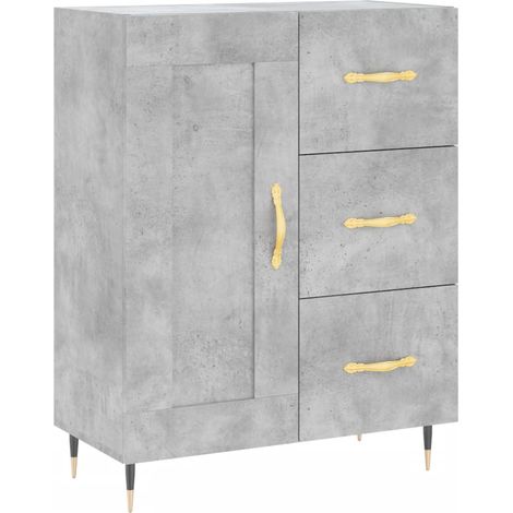 Sideboard Concrete Grey 69.5x34x90 cm Engineered Wood vidaXL (1/5)