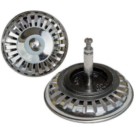 Passoire à panier universelle 7,6 cm (80 mm), pour évier avec robinet décentré / acier inoxydable (1/4)