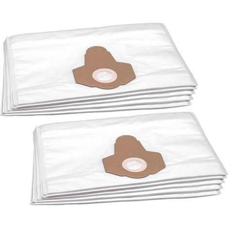 vhbw 10x Vacuum Cleaner Bag compatible with Rotho ROTHO Wash & Clean 20l Vacuum Cleaner - Microfleece, 45 cm x 30 cm (1/2)