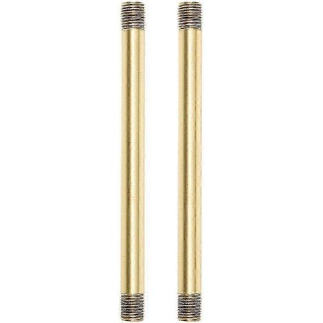 Lot de 2 tiges filetées en cuivre M10, style vintage, tubes droits, compatibles avec les lampes murales et de table, pour la fabrication de lampes DIY (M10), pièces de rechange de qualité WHBYV (1/4)