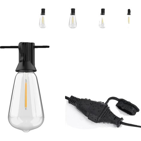 Illuminazione per esterni, impermeabile, lampadine a LED, 30 metri (100 piedi), 50 LED (1/2)