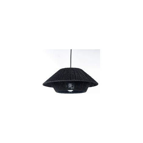 Percha de cuerda vintage - Decoración ideal para hoteles, restaurantes y pensiones - 30 x 12,5 cm - Negra (1/5)