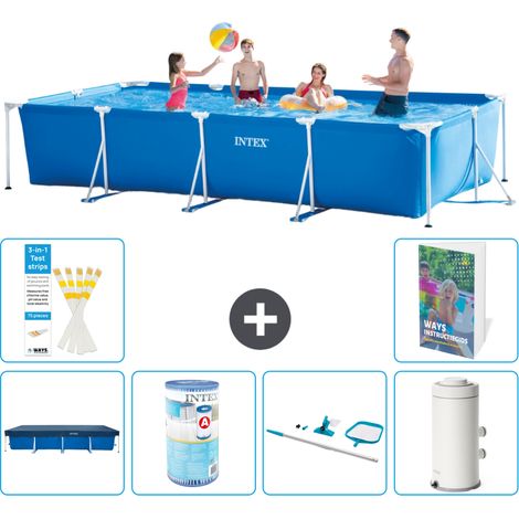 Rechteckiger Frame Pool - 450x220x84 cm - 7-teilig S130