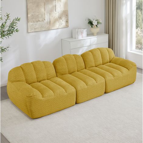 Modulares Sofa mit breiter Sitzfläche fürs Wohnzimmer Gelb OKMYHOME (1/5)