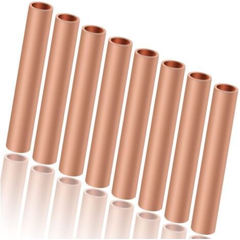 Tube en cuivre pur creux 50 × 8 mm – Paroi intérieure épaissie – Bonne conductivité pour raccordement câbles – Lot de 8 pièces (1/5)