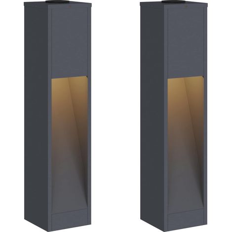 Lumière de Chemin LED Solaire 2 pcs Anthracite (1/5)