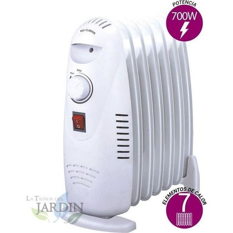 Radiador de Aceite 700W, 7 Elementos de Calor, Bajo Consumo - Ahorro Energético y Calor Agradable