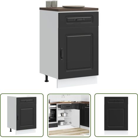vidaXL Küchenunterschrank Kalmar Schwarz Holzwerkstoff (1/5)