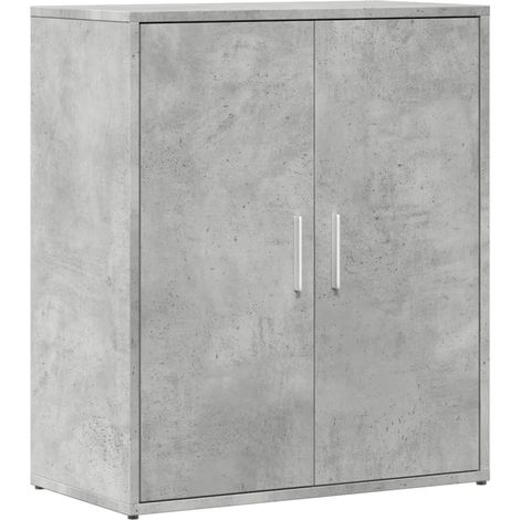 Buffet Meuble de rangement gris béton 60x31x70 cm bois d'ingénierie (1/5)
