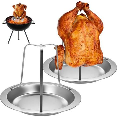 2 Rôtissoire,Acier inoxydable,Support vertical,Cuisson uniforme,Barbecue four,Camping cuisine (1/5)