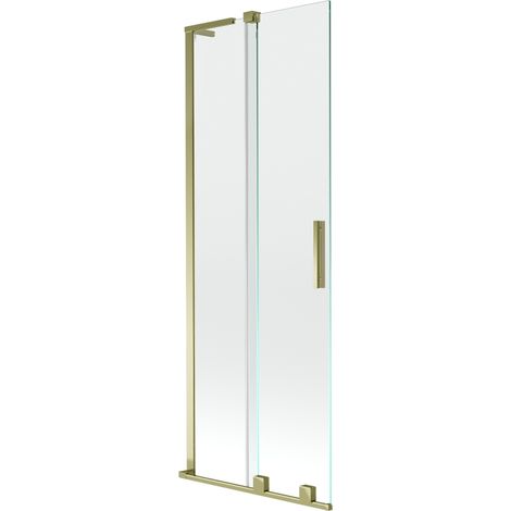 Paroi de baignoire coulissante à 2 volets Mexen Velar L 70 x 150 cm, transparent, doré - 896-070-003-01-50 (1/2)
