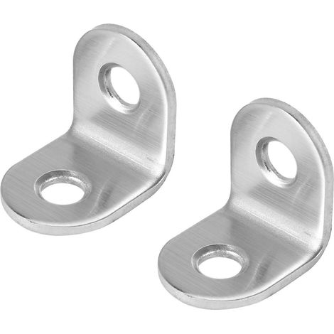 Équerre de fixation en acier inoxydable, lot de 20 supports d'angle en L pour étagère, renfort de meuble, robuste et résistant à la corrosion, usage intérieur et extérieur (1/5)