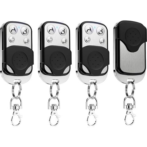 4 Pièces Telecommande Universelle Portail 433,92 MHz Copie Télécommande Garage sans Fil à 4 Boutons Duplicateur Porte de Garage Telecommande Porte Clés pour Voiture et Porte de Garage (1/5)