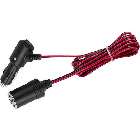Rallonge allume-cigare 12V/24V avec bouton marche/arrêt, puissance maximale de 180W. (1/5)