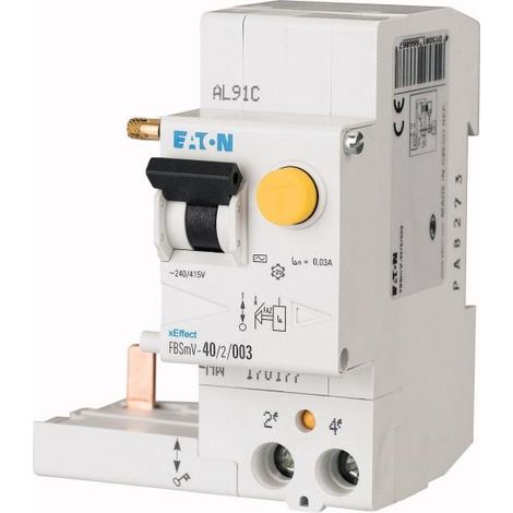 Bloc différentiel FBSMV 2P 40A Type AC 1A 000170185 EATON FBSMV 40/2/1