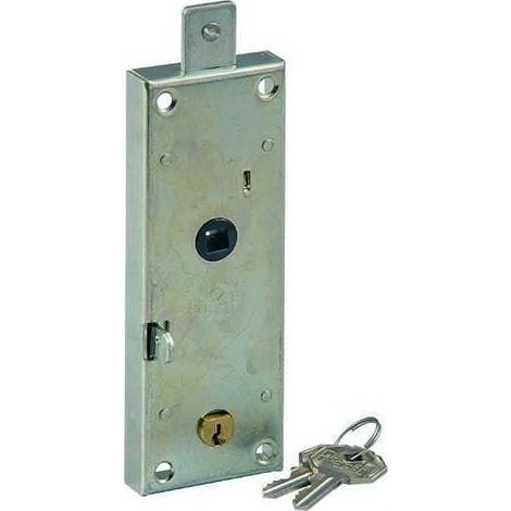 Serrure électrique pour porte basculante – Cylindre rond Ø25mm – Entraxe 5,5mm – Fonctionnement intérieur/extérieur avec clé et levette – Prefer