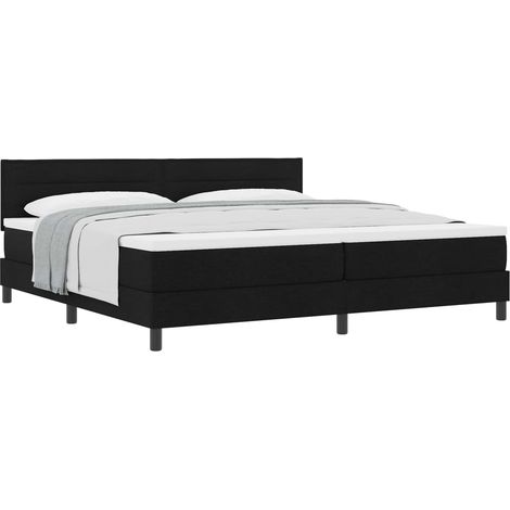 Maison Exclusive - Boxspringbett mit Kopfteil Schwarz 200 x 200 c