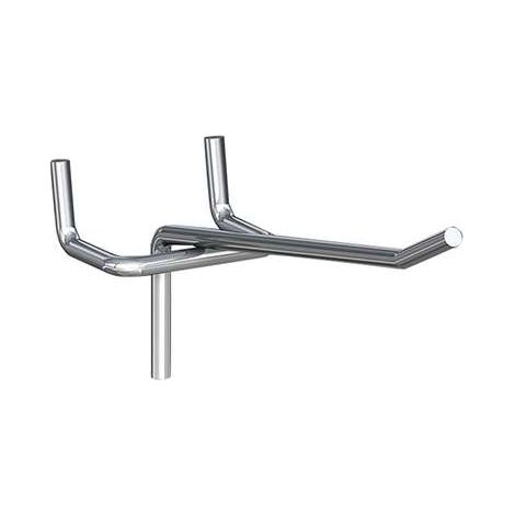 MASIDEF - 10 GANCI SINGOLO IN METALLO PER PANNELLI FORATI P.25-CM.6 (1/2)