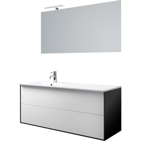 Ensemble de salle de bain vasque SX 4 pièces IGEA blanc mat (1/5)