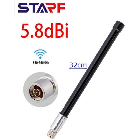 Antenne omnidirectionnelle LoRa extérieure STARF 5,8 dBi en fibre de verre, connecteur N mâle, 868 MHz/915 MHz, 3,2 m, pour point d'accès à l'hélium HNT Miner (1/5)
