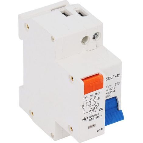Disjoncteur éLectrique, Disjoncteur de Protection 1P+N Photovoltaïque 4500A Capacité de Coupure pour Bureau (C32). (1/5)