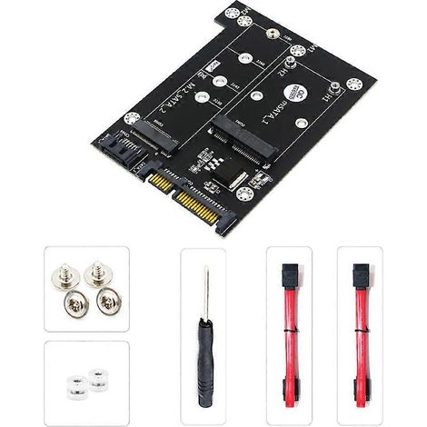 MSATA- oder M.2-zu-Dual-SATA-3.0-Adapterplatine 2-in-1 NGFF- oder mSATA-Konverter K