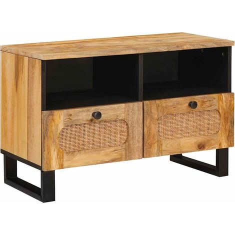 Mobile TV Marrone 70 x 33 x 46 cm Legno di mango massello vidaXL