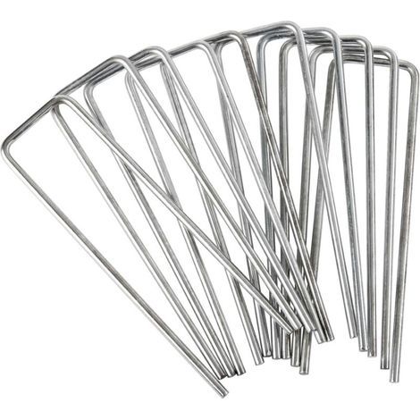 Lot de 40 Agrafes métalliques galvanisée WERKA PRO 15x4cm (1/4)
