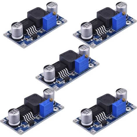 Módulo convertidor elevador de voltaje XL6009 de 5 piezas, de CC a CC, de 3,0-30 V a 5-35 V, placa elevadora de voltaje de salida ajustable. (1/5)