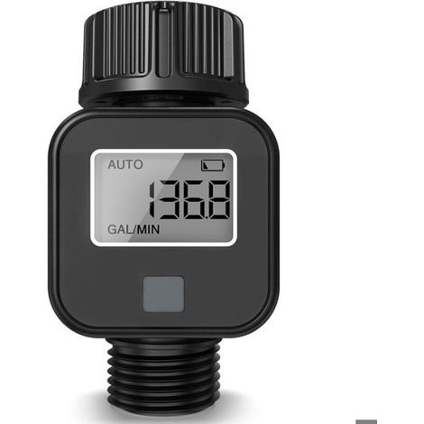 Compteur d'eau avec minuterie, 4 modes, débitmètre numérique rotatif à 180°, compteur d'eau pour le jardin (1/5)