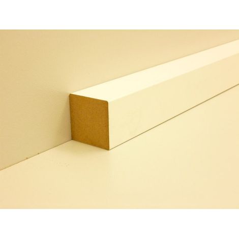 B.S. Bauprogramm Quadratleiste 200 cm 30 x 30 mm weiß Holzleisten