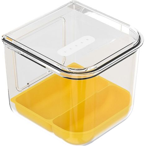 Bac à oiseaux pour cage - Mangeoire transparente pour perroquet Double usage (1/5)