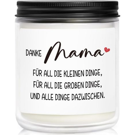 Duftkerze für Mama Geschenk Geburtstag, Muttertag Sojawachs, 35h Brenndauer