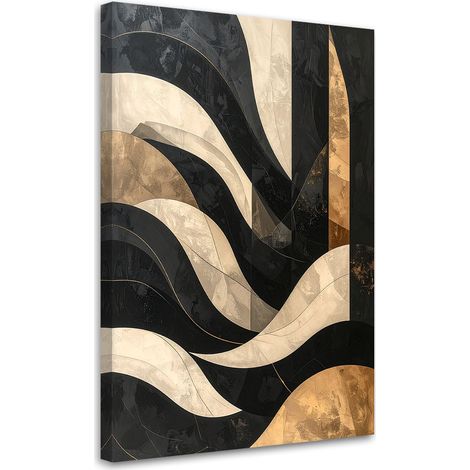 Quadro su tela, Astrazione geometrica moderna in oro, 20x30 (1/5)