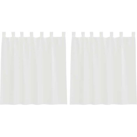 Maison Exclusive - Tende in Voile con Passanti 2 pz Bianco 140x140 cm
