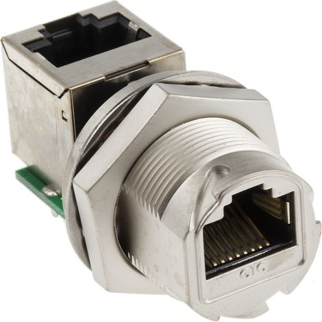 Connecteur RJ45 RS PRO Femelle, Blindé Montage panneau, ports Droit ( Prix pour 1 ) (1/3)
