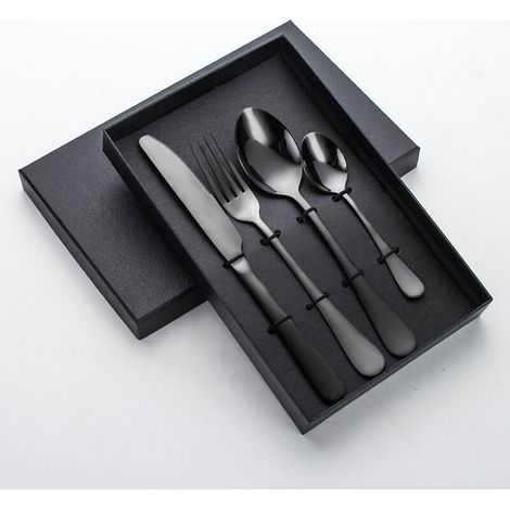 royaluxe - Couteau Fourchette Cuillère Baguettes Steak Spécial Multifonction Paiement En Acier Inoxydable Vaisselle Western Restaurant Four pour Voyage Travail Camping (1/3)