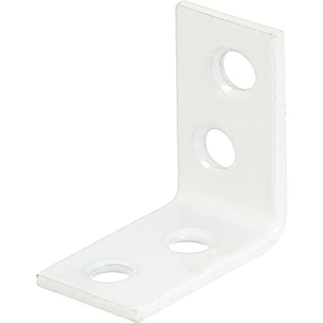 Équerre de chaise – plastifiée blanche – 40  x 40  x 15 mm –  Marque Alberts (1/2)